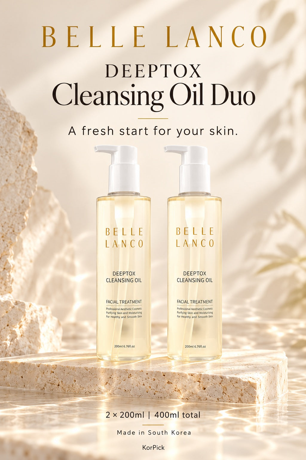 BELLE LANCO Deeptox Cleansing Oil Duo – 2 × 200ml