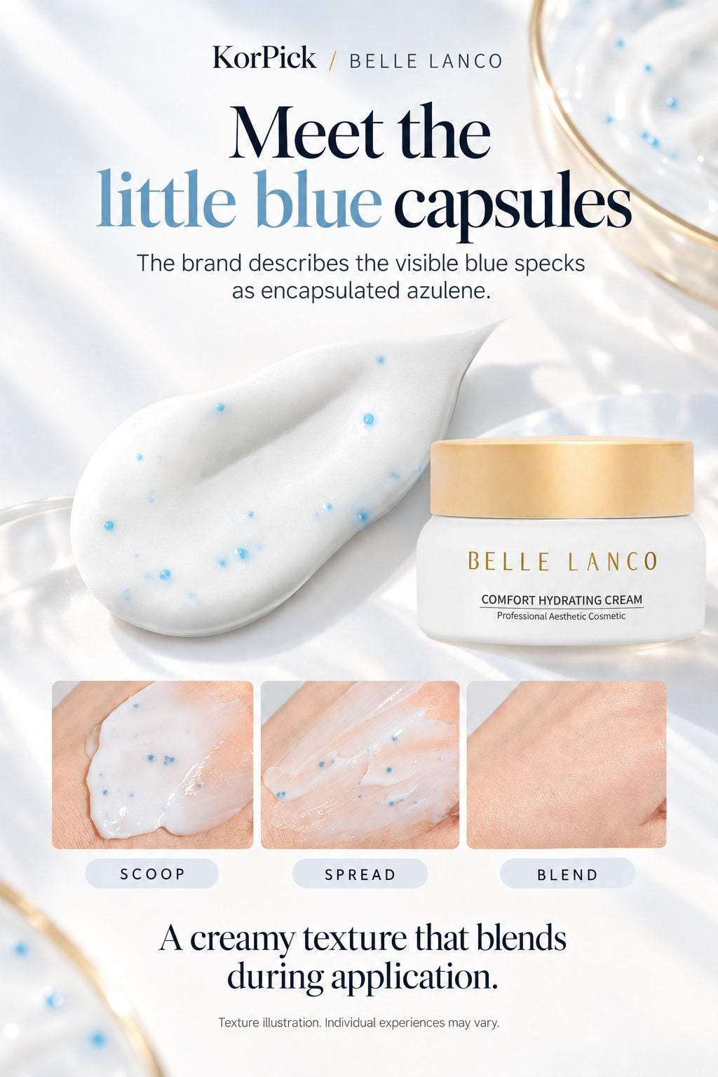 BELLE LANCO Comfort Hydrating Azulene Cream Duo | 2 × 50 ml + Complimentary Gua Sha Spatula