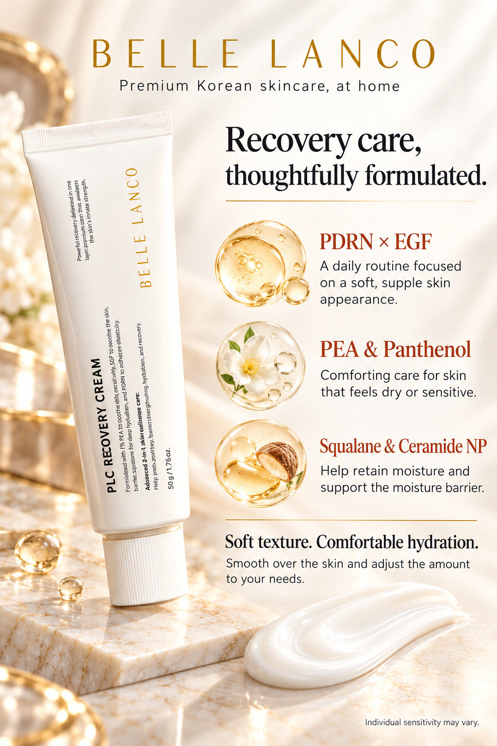 BELLE LANCO PLC Recovery PDRN EGF Cream Duo – 2 × 50g
