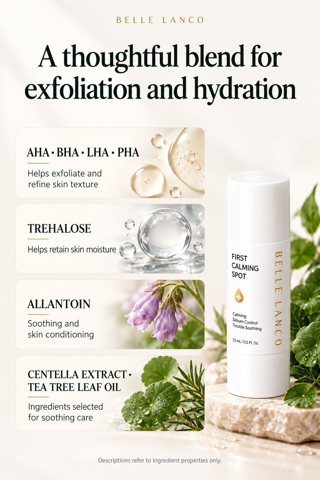 BELLELANCO First Calming Trouble Spot 15ml × 2 | Korean Spot Care Duo