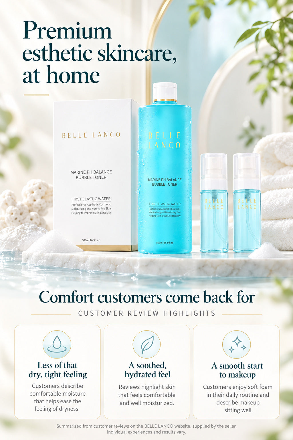 BELLE LANCO Marine pH Balance Bubble Toner Duo – 2 × 500ml