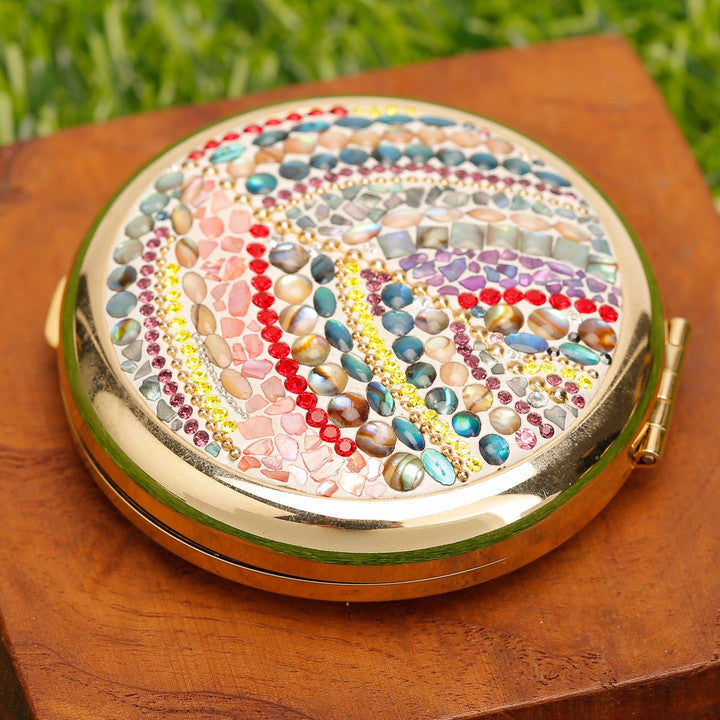 Korean Mother-of-Pearl Handmade Compact Mirror | 5 Design Options