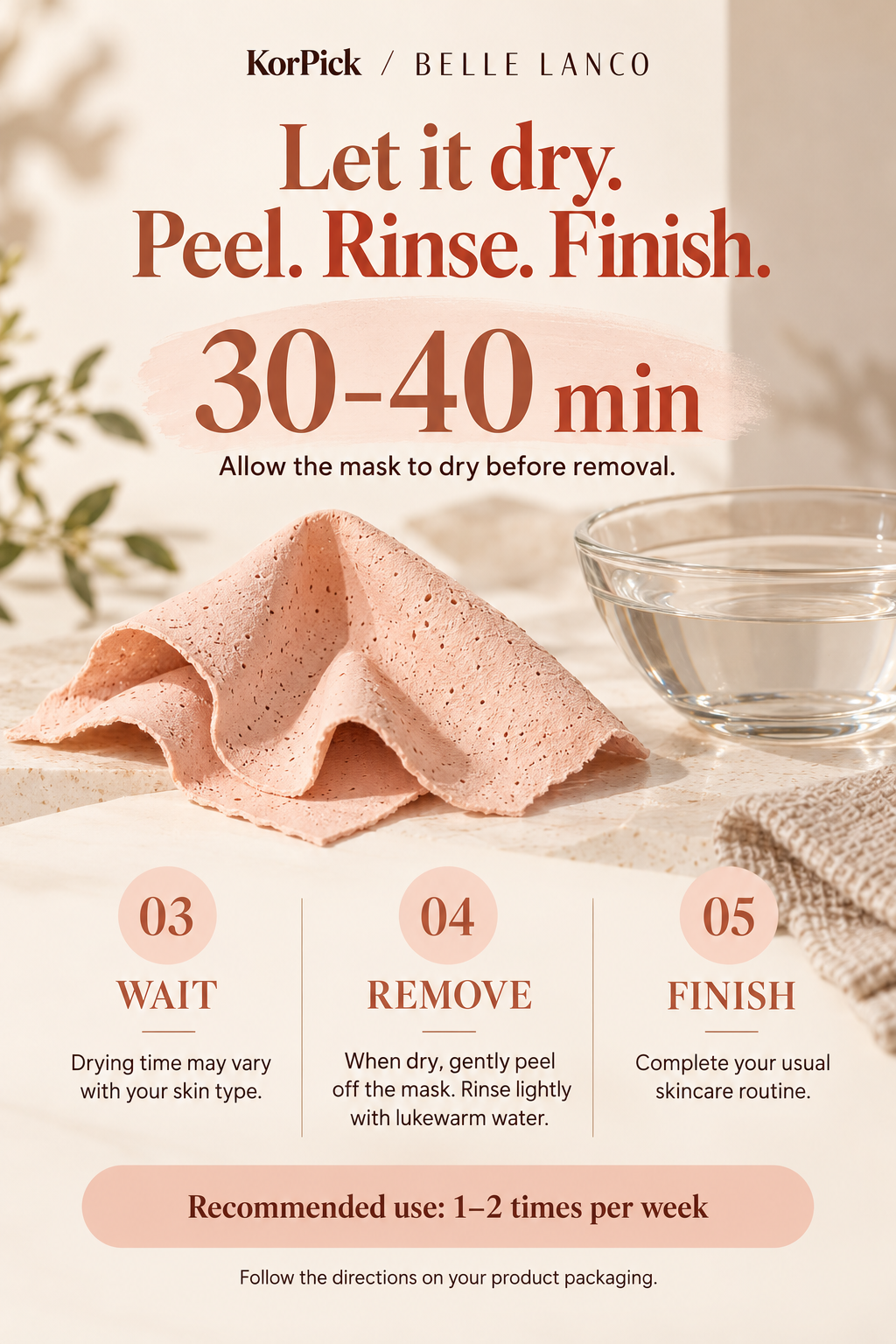 BELLELANCO Lifting Clay Mask 20g × 8 Masks | Korean Clay Sheet Mask