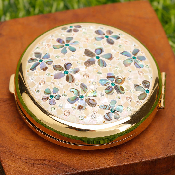 Korean Mother-of-Pearl Handmade Compact Mirror | 5 Design Options